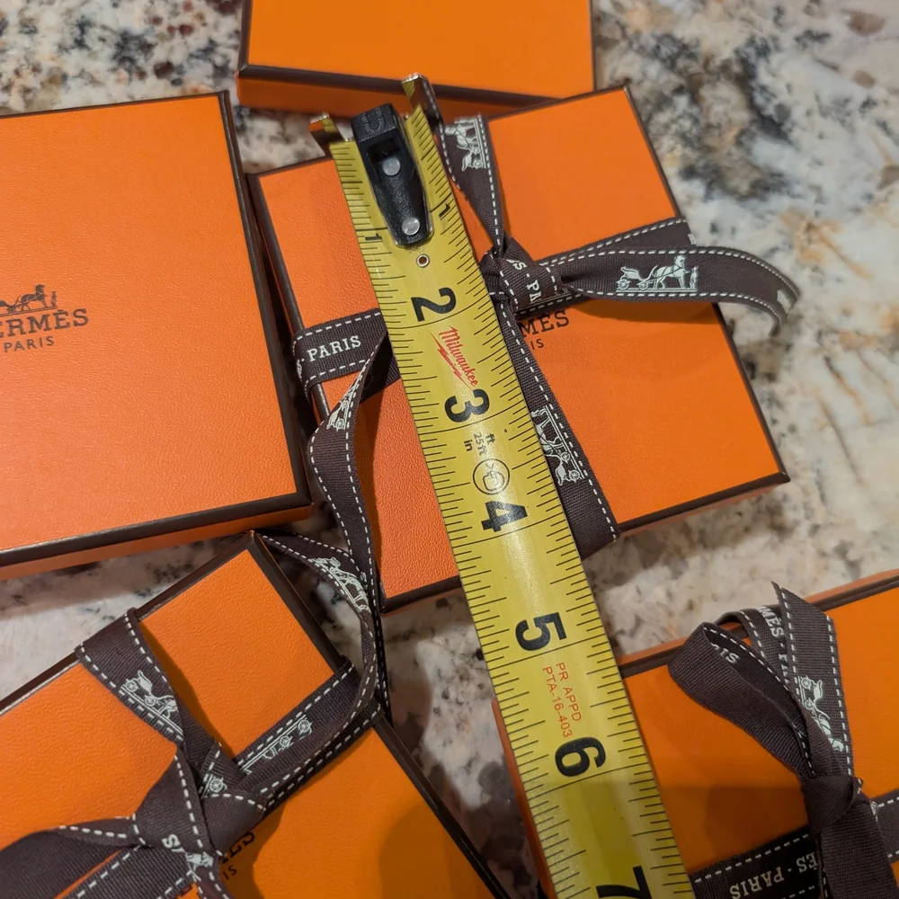 Hermès Signature Orange Boxes with Dark Ribbon